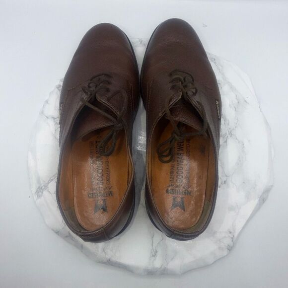 MEPHISTO Chestnut Brown Leather Marlon Oxford Shoes-10.5 main image 4